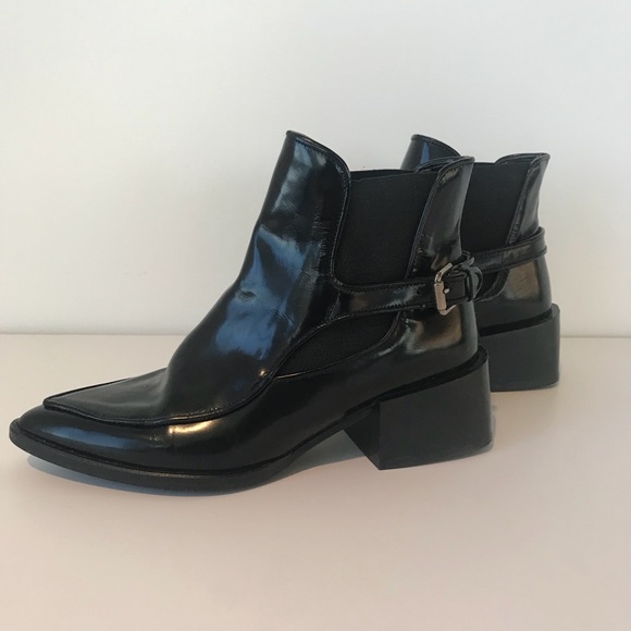 Zara Patent Leather Chelsea Boots - Picture 3 of 8